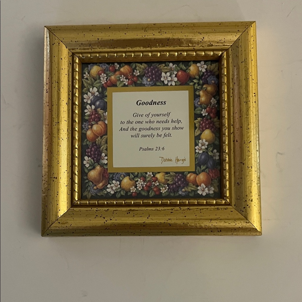 Heartfelt Collection Picture Frame with Psalm 23.6 and Floral Design